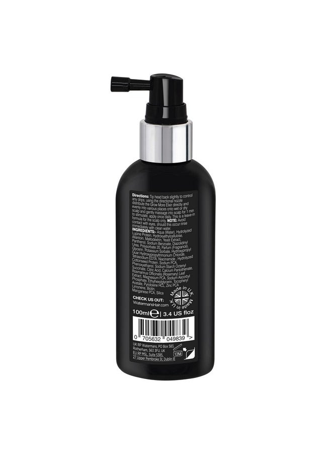 Watermans Best Hair Growth Serum - Watermans Grow More Elixir of Hair 100ml - Hair Growth & Hair Thickening leave in scalp Serum  - Image 2