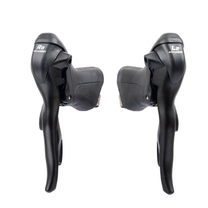 micronew SBR482 Dual Control Levers 2x8 Speed Double Shifters Road Bicycle Derailleur Compatible for Shimano Claris STI Lever ST2400 Brake Lever Set
