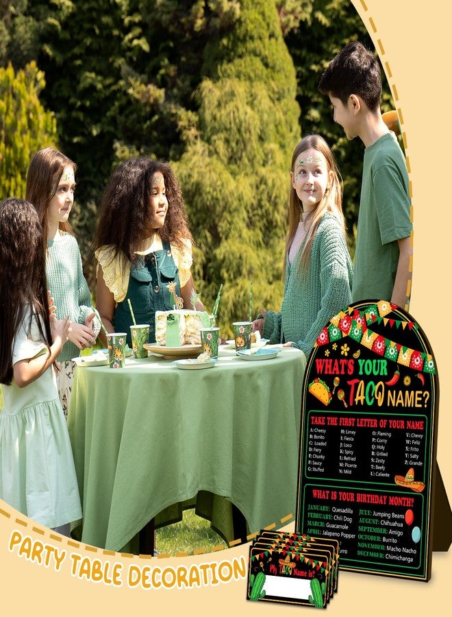 SHLINCO What's Your Taco Name Game Set, Birthday Party Decorations, Black Taco Game for Boys and Girls, Perfect for Home and Classroom Activities, 1 Wooden Name Sign and 30 Name Stickers - Image 4