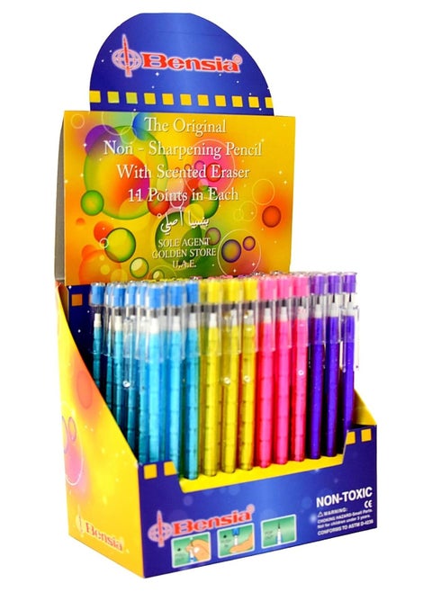 Bensia pencil 72pcs Non sharpening pencil with scented eraser 11 points in Each