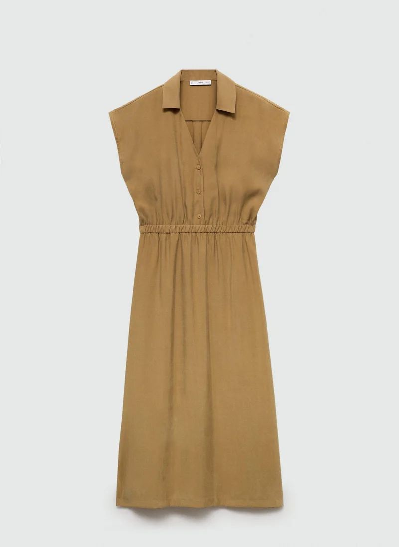 MANGO Button Detailed Dress