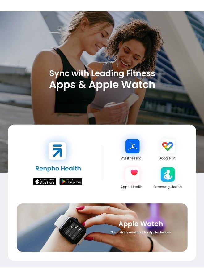 RENPHO Smart Scale for Body Weight, FSA HSA Eligible, Digital Bathroom Scale BMI Weighing Bluetooth Body Fat Scale, Body Composition Monitor Health Analyzer with Smartphone App, 400 lbs - Image 5