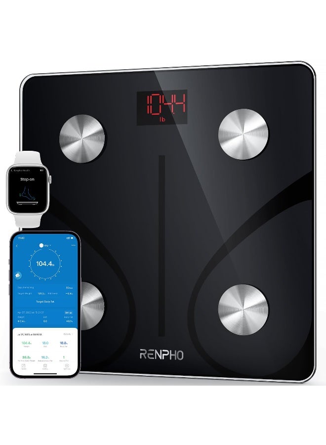 RENPHO Smart Scale for Body Weight, FSA HSA Eligible, Digital Bathroom Scale BMI Weighing Bluetooth Body Fat Scale, Body Composition Monitor Health Analyzer with Smartphone App, 400 lbs - Image 1