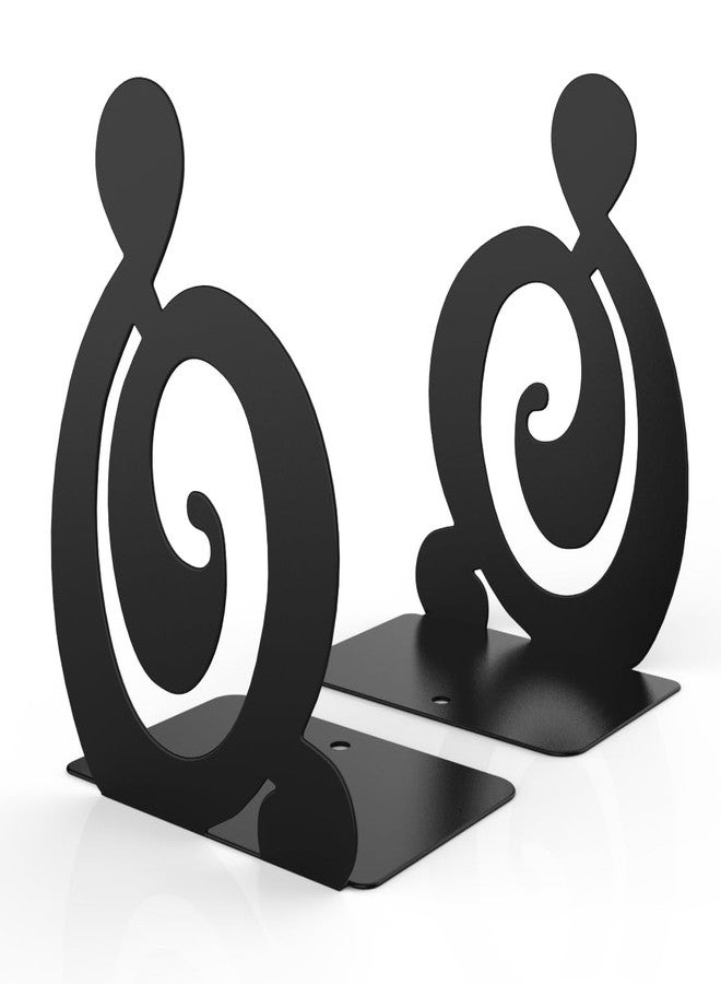 shikaman مساند كتب، مساند كتب معدنية شديدة التحمل (أسود، زوج واحد) - Image 1