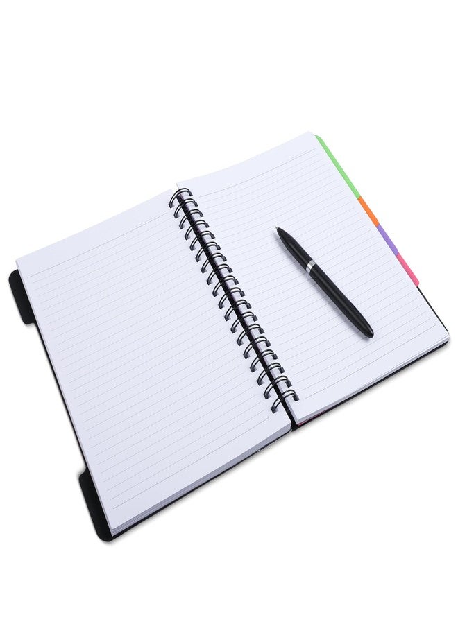 Anupam Eminent 5 Subject Notebook B5, 70 GSM, 150 Sheets (300 Pages), College Ruled Spiral Notebook with One Pocket, Movable Dividers, Front/Back Plastic Covers, Multi Subject Notebook | 17 cm x 25 cm - Image 3