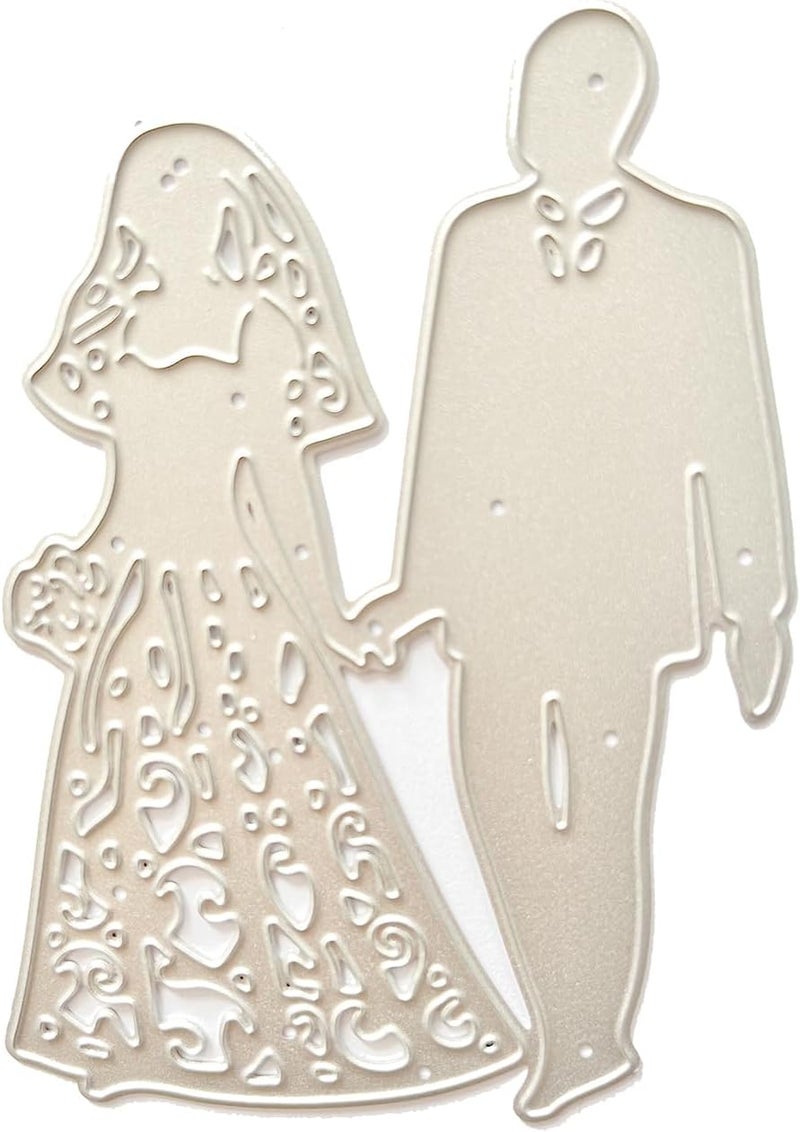 Wedding Cutting Dies Couple Die Cuts for Scrapbooking Photo Album Paper Valentine Gift Card Making Stamps and Dies for Card Making Stamps for Invitations - Image 1