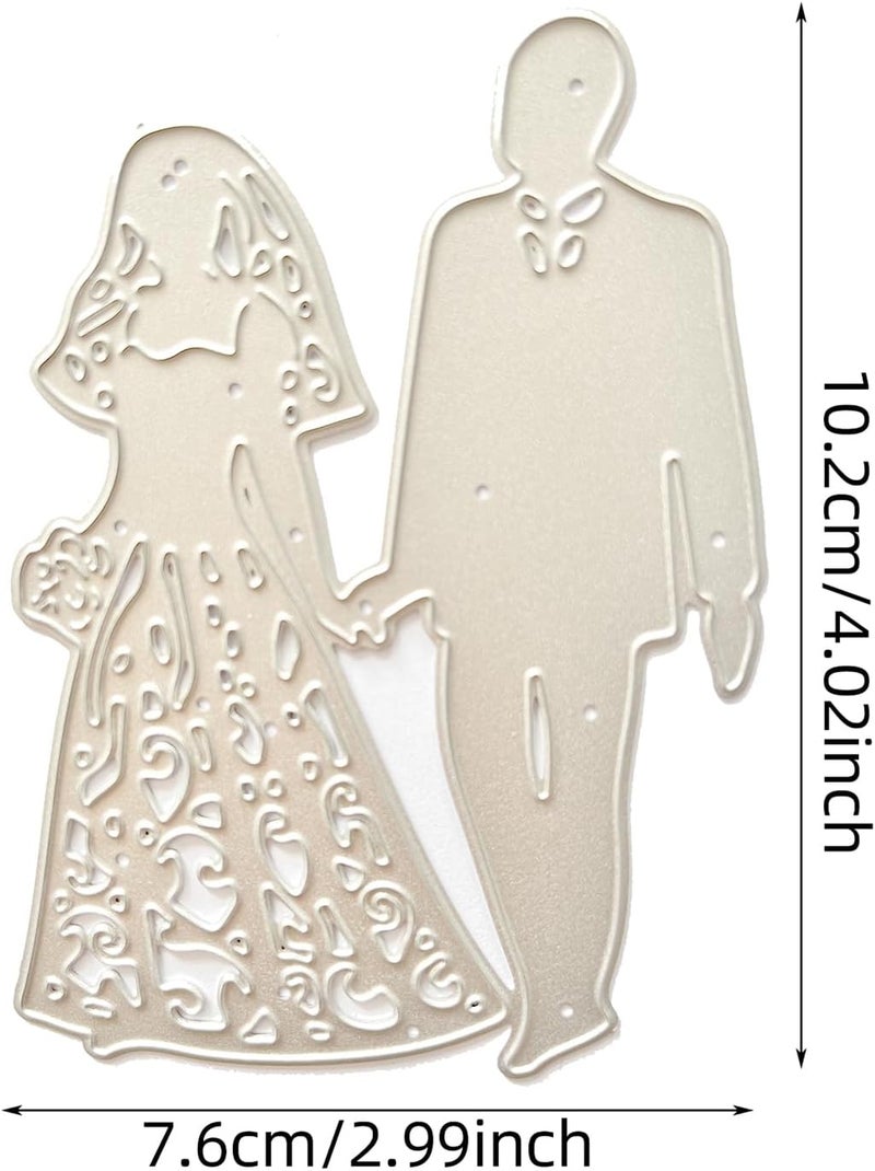 Wedding Cutting Dies Couple Die Cuts for Scrapbooking Photo Album Paper Valentine Gift Card Making Stamps and Dies for Card Making Stamps for Invitations - Image 5