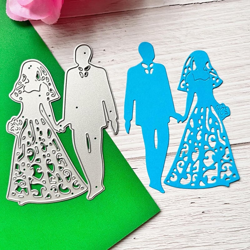 Wedding Cutting Dies Couple Die Cuts for Scrapbooking Photo Album Paper Valentine Gift Card Making Stamps and Dies for Card Making Stamps for Invitations - Image 4