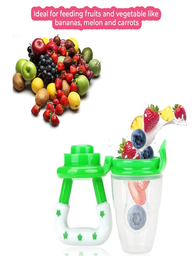 Safe-O-Kid BPA-Free Baby Fruit/Food Feeder – Safe, Non-Toxic Silicone Feeder for Fresh Fruits, Vegetables, and Snacks, Ideal for Babies and Toddlers, Green - Image 3