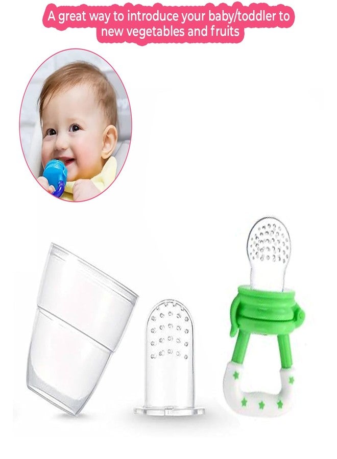 Safe-O-Kid BPA-Free Baby Fruit/Food Feeder – Safe, Non-Toxic Silicone Feeder for Fresh Fruits, Vegetables, and Snacks, Ideal for Babies and Toddlers, Green - Image 4