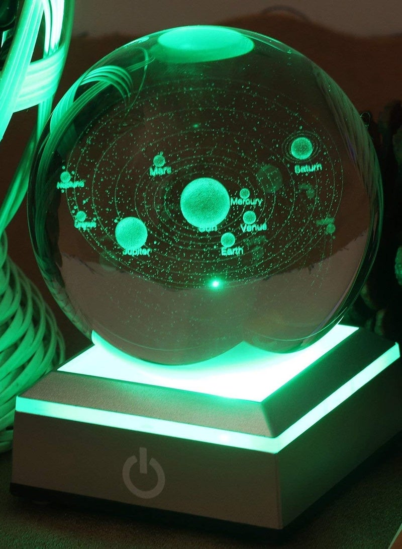 شو وو LED Light Base Show Stand Display Multicolor 6 Color Mode Pedestal for 3D Laser Crystal Glass Art with Sensitive Touch(Square) - Image 3