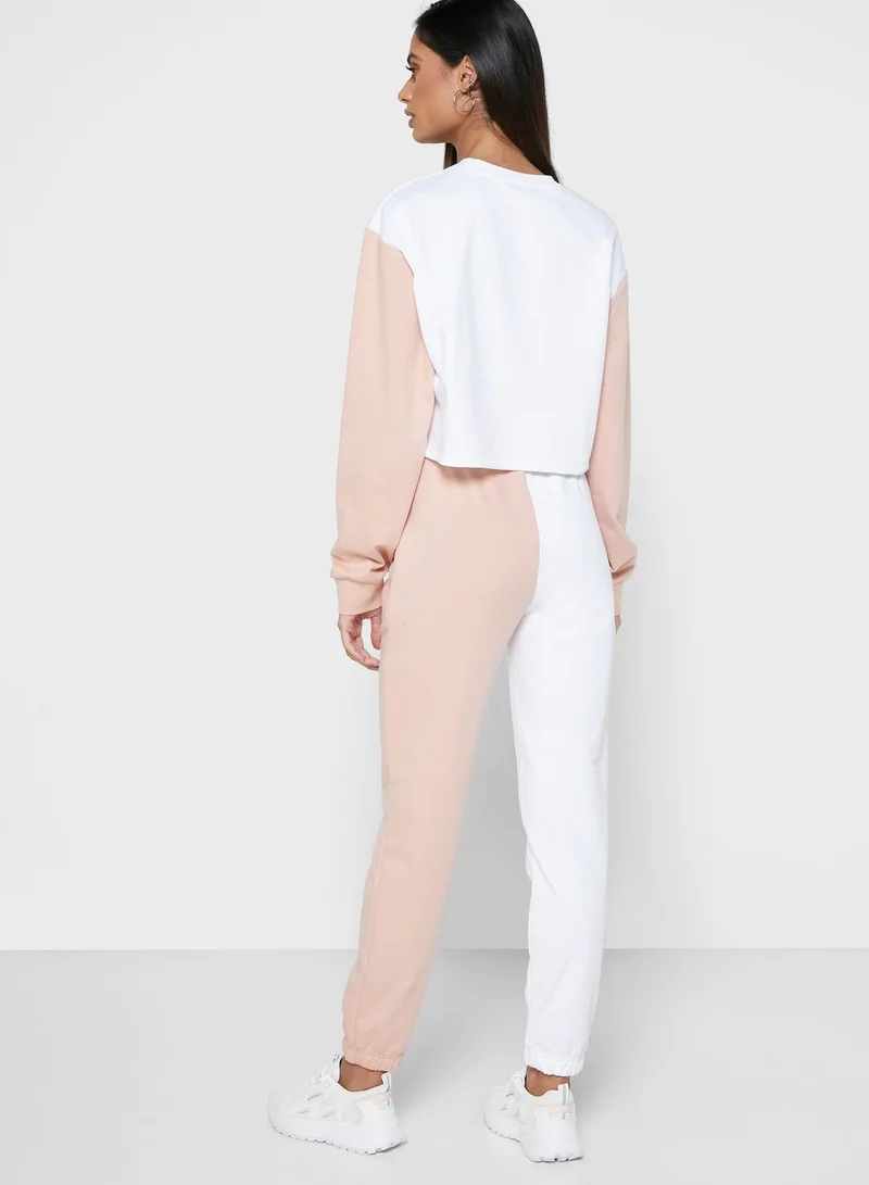 Ginger Color Block Top & Pants Sets