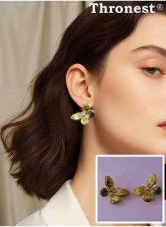Thronest Luxury Gold Earrings for Women ，18K Gold Butterfly Earrings , Lightweight Hypoallergenic Jewelry for Daily Wear, Party & Wedding,  Gift for woman  - Image 1