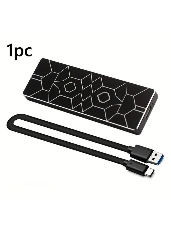 علبة القرص الصلب الأسود NVME M.2 SSD محمولة عالية السرعة للتخزين هيكل معدني منفذ USB 3.0 Micro B ومنفذ USB 3.1 Type-C - Image 4