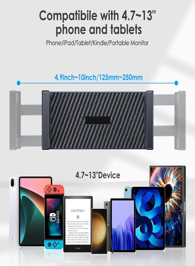 CreaDream Tablet Stand for iPad, Aluminum Tablet Holder with Heavy-Duty Base for Desk, Fully Adjustable Angle, Compatible with iPad Pro Air Mini, Galaxy Tab, Surface Pro, Kindle 4.7''-13", Black - Image 5