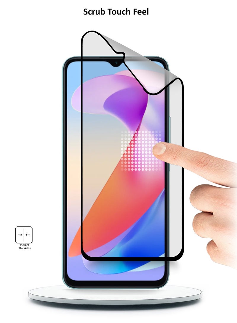 Wtech Honor X6a 4G 2023 Nano Ceramic Full Glue Full Cover Matte Flexible Screen Protector (MSCNMN) - Clear/Black - Image 3