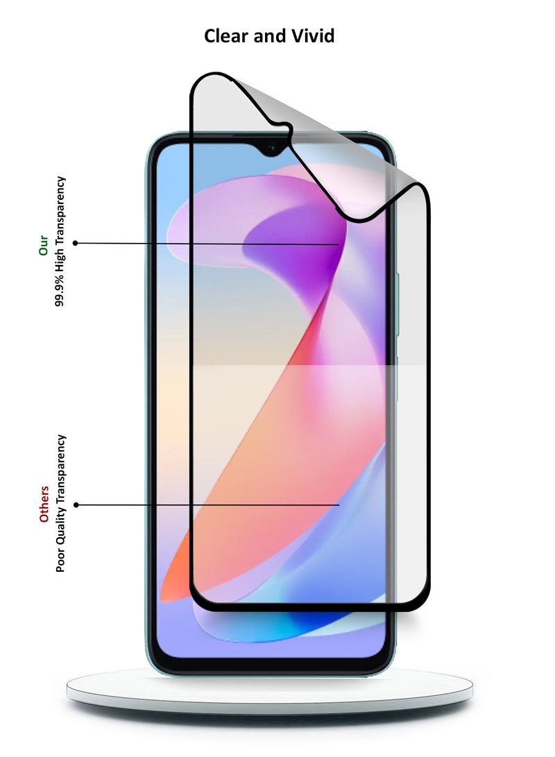 Wtech Honor X6a 4G 2023 Nano Ceramic Full Glue Full Cover Matte Flexible Screen Protector (MSCNMN) - Clear/Black - Image 5