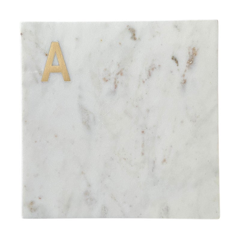 Boards by Bleu Boards by Bleu Monogram Marble Cheese Board Personalized Charcuterie Board with Brass Initial Christmas and Wedding Gift for Couples Hosting and Housewarming Essentials 