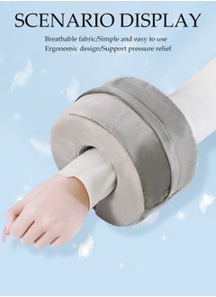 DUNISO 2-Pack, Leg Positioning Pillow, Heel Pillow, Leg Lift Wedge Pillow, Ankle Support, Foot Protector, Ankle Fracture Support, Heel Protection Bedsore Ring, Hand Ring, Foot Ring Pad, Foot Sponge Turning Pad, Heel Lift Nursing Anti-Bedsore, Gray  - Image 3