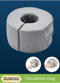 DUNISO 2-Pack, Leg Positioning Pillow, Heel Pillow, Leg Lift Wedge Pillow, Ankle Support, Foot Protector, Ankle Fracture Support, Heel Protection Bedsore Ring, Hand Ring, Foot Ring Pad, Foot Sponge Turning Pad, Heel Lift Nursing Anti-Bedsore, Gray  - Image 1