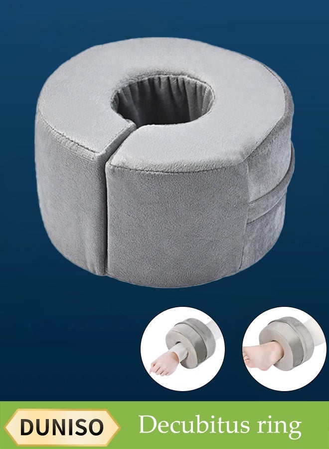 DUNISO 2-Pack, Leg Positioning Pillow, Heel Pillow, Leg Lift Wedge Pillow, Ankle Support, Foot Protector, Ankle Fracture Support, Heel Protection Bedsore Ring, Hand Ring, Foot Ring Pad, Foot Sponge Turning Pad, Heel Lift Nursing Anti-Bedsore, Gray  - Image 1