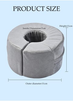 DUNISO 2-Pack, Leg Positioning Pillow, Heel Pillow, Leg Lift Wedge Pillow, Ankle Support, Foot Protector, Ankle Fracture Support, Heel Protection Bedsore Ring, Hand Ring, Foot Ring Pad, Foot Sponge Turning Pad, Heel Lift Nursing Anti-Bedsore, Gray  - Image 2