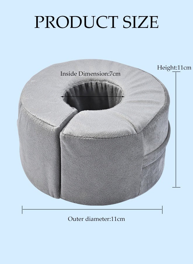 DUNISO 2-Pack, Leg Positioning Pillow, Heel Pillow, Leg Lift Wedge Pillow, Ankle Support, Foot Protector, Ankle Fracture Support, Heel Protection Bedsore Ring, Hand Ring, Foot Ring Pad, Foot Sponge Turning Pad, Heel Lift Nursing Anti-Bedsore, Gray  - Image 2