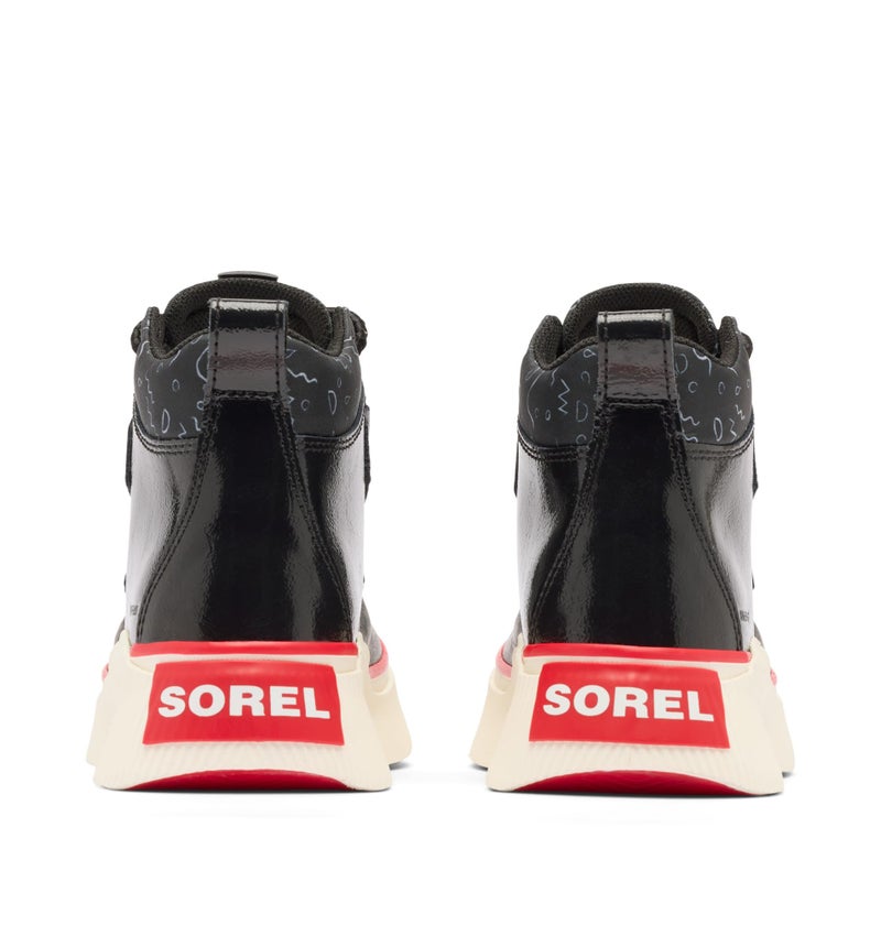 Sorel Youth Unisex Out N About IV Classic Waterproof Boot, Black/Bright Red, 5 - Image 3