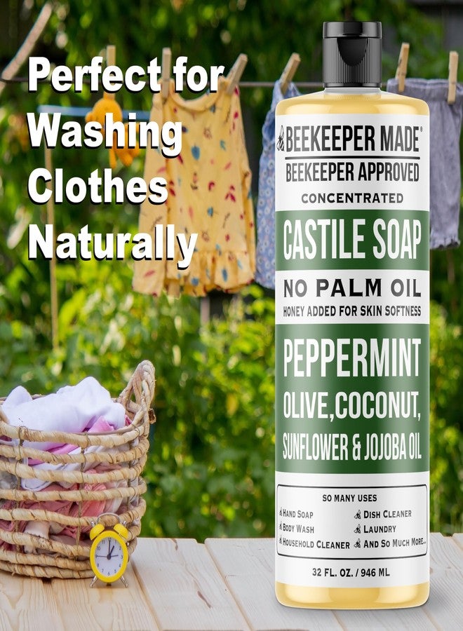 Beessential Beekeeper Made Natural Castile Soap, 32 fl oz | No Palm Oil, 8 Ingredients, Pure Olive, Coconut, & Sunflower Oils, GMO Free, For Sensitive Skin, Made in the USA (Peppermint) - Image 5
