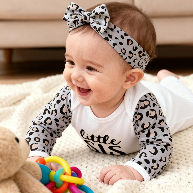 AMAWMW Newborn Baby Girl Floral Sleeper Gowns Little Sister Nightgown Outfit Baby Girl Shower Gifts Stuff Essential Item - Image 3