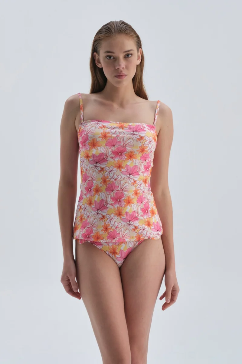 dagi Yellow - Pink Normal Waist Bikini Bottom