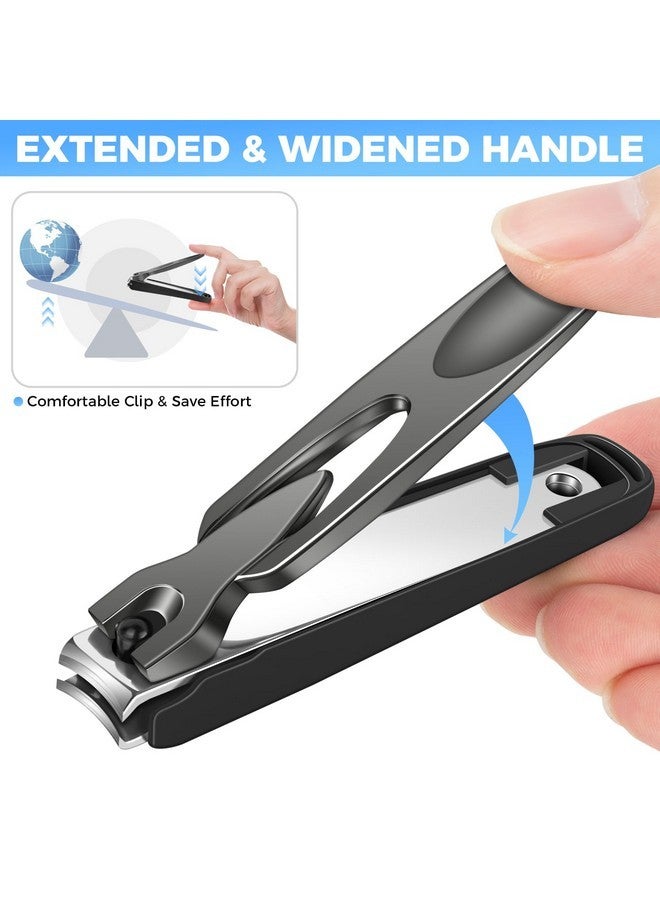 درمود مقص أظافر جديد للرجال والنساء لعام 2024 مع أداة التقاط، قطعتان كبيرتان صغيرتان مضادتان للرذاذ، مقص أظافر ذاتي التجميع، مقص أظافر حاد من الفولاذ المقاوم للصدأ شديد التحمل لا يسبب الفوضى مع أداة التقاط للتخزين - Image 5