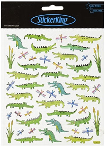 Tattoo King SK129MC-4252 Multi-Colored Stickers-Alligator Fun - Image 1