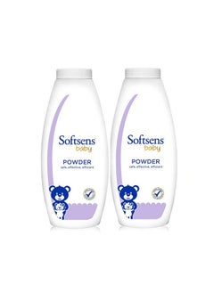 Softsens Baby Powder |Enriched With Patchouli, Clove Leaf & Olive|Paraben Free (200G X Pack Of 2)  - Image 1