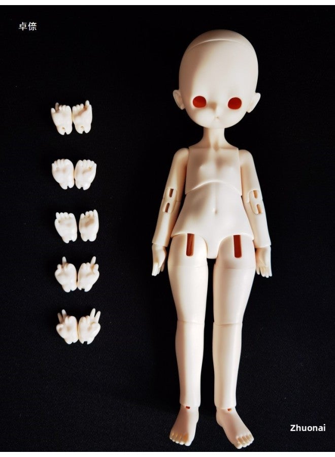 Divide Line Six Points BJD Figure Garden Miss Hand Shape Can Be Used For Mia Pink Doll 1/6 Accessories-Height:Set