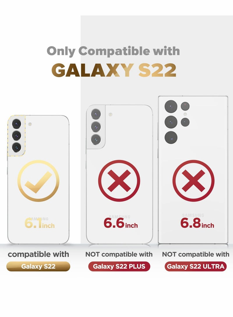 Samsung Galaxy S22 Electroplate Marble Case - Stylish Dual Layer Rugged Cover for Earthquake Drop Shock Protection, Durable and Protective Phone Case - Image 2