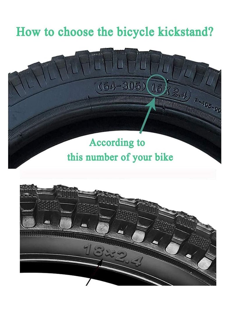 Excefore Kickstand for Kids Bike, Bicycle Kickstands Center Mount for 16 18 20 22 24 Inch Bicycles Adjustable Aluminum Alloy Kickstands for 16-18-20inch 18-20-22inch 22-24-26inch Mountain Bike - Image 4