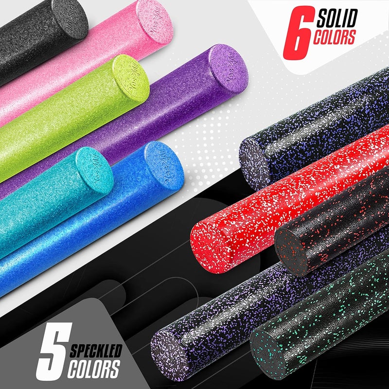 Yes4All High-Density Round Back Roller Foam, Exercise Foam Roller for Yoga, Pilates & Stretching - 12, 18, 24, 36 inch - Image 3