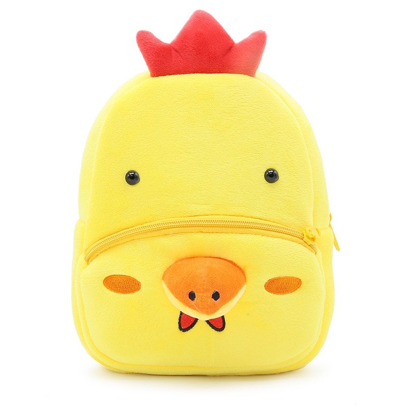 Plush Kids Backpack, Chick Animal Design, Soft Lightweight School Bag for Toddlers and Preschool Kids - Image 1