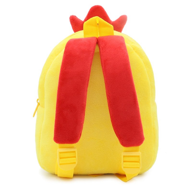 Plush Kids Backpack, Chick Animal Design, Soft Lightweight School Bag for Toddlers and Preschool Kids - Image 4