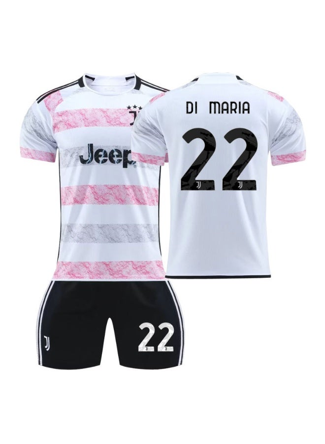 Juventus 2023-2024 Juventus away jersey #22 DI MARIA football jersey shorts children's size and adult size gifts for fans and friends - Image 1