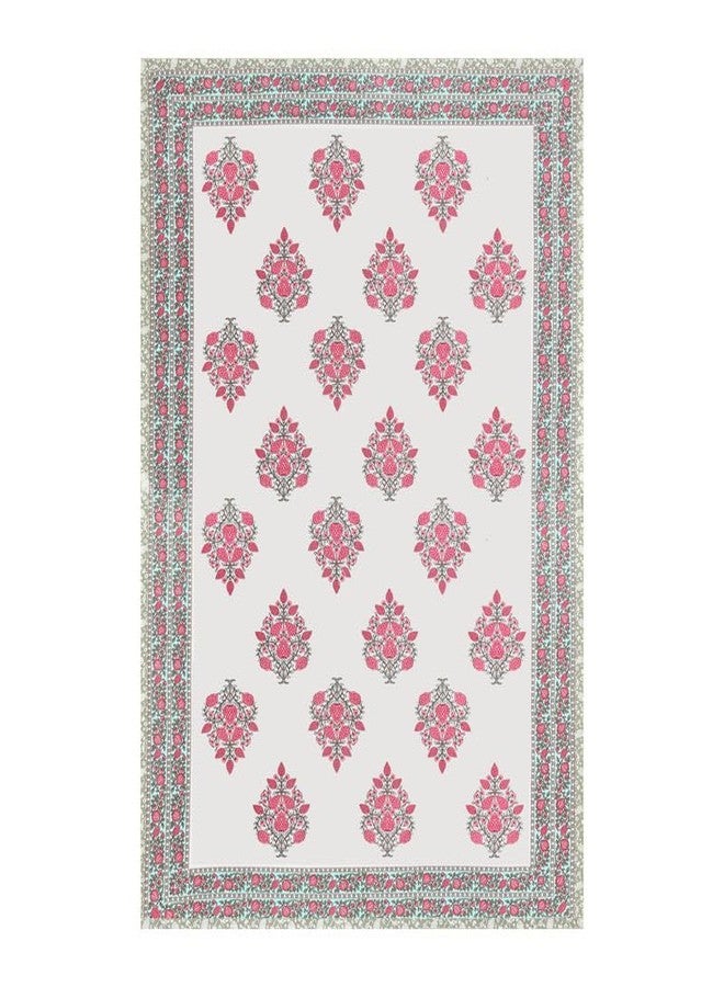 Texstylers Pure Cotton 6 Seater Dining Table Cloth - Rectangular Shape | 60x90 Inches | Washable & Durable Table Cover for Daily Use | Ideal for Home & Dining Dcor, Pink Strawberry - Image 4