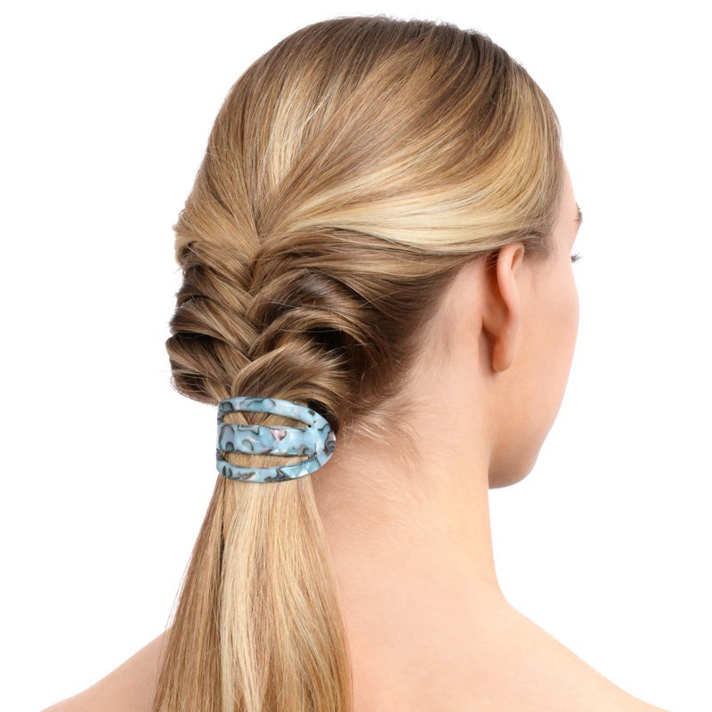France Luxe Cutout Oval Ponytail Barrette - South Sea - Image 5