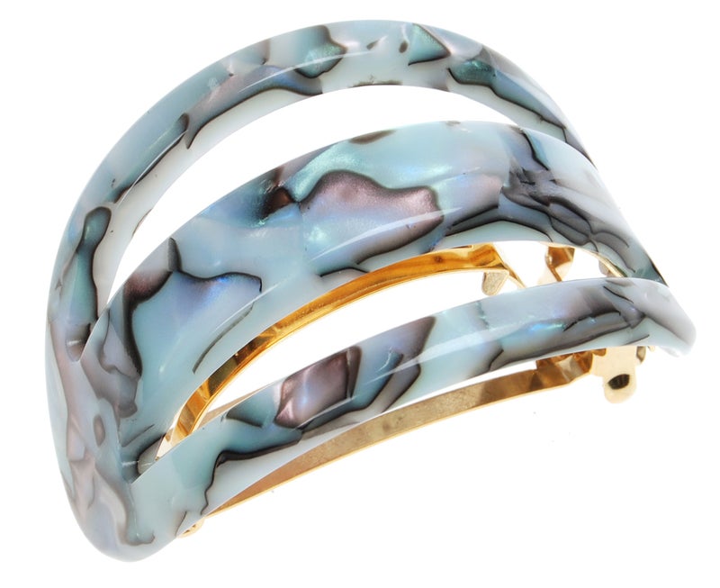 France Luxe Cutout Oval Ponytail Barrette - South Sea - Image 1