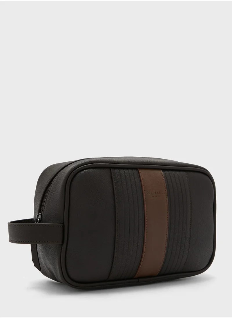 Ted Baker Evens Striped Pu Washbag