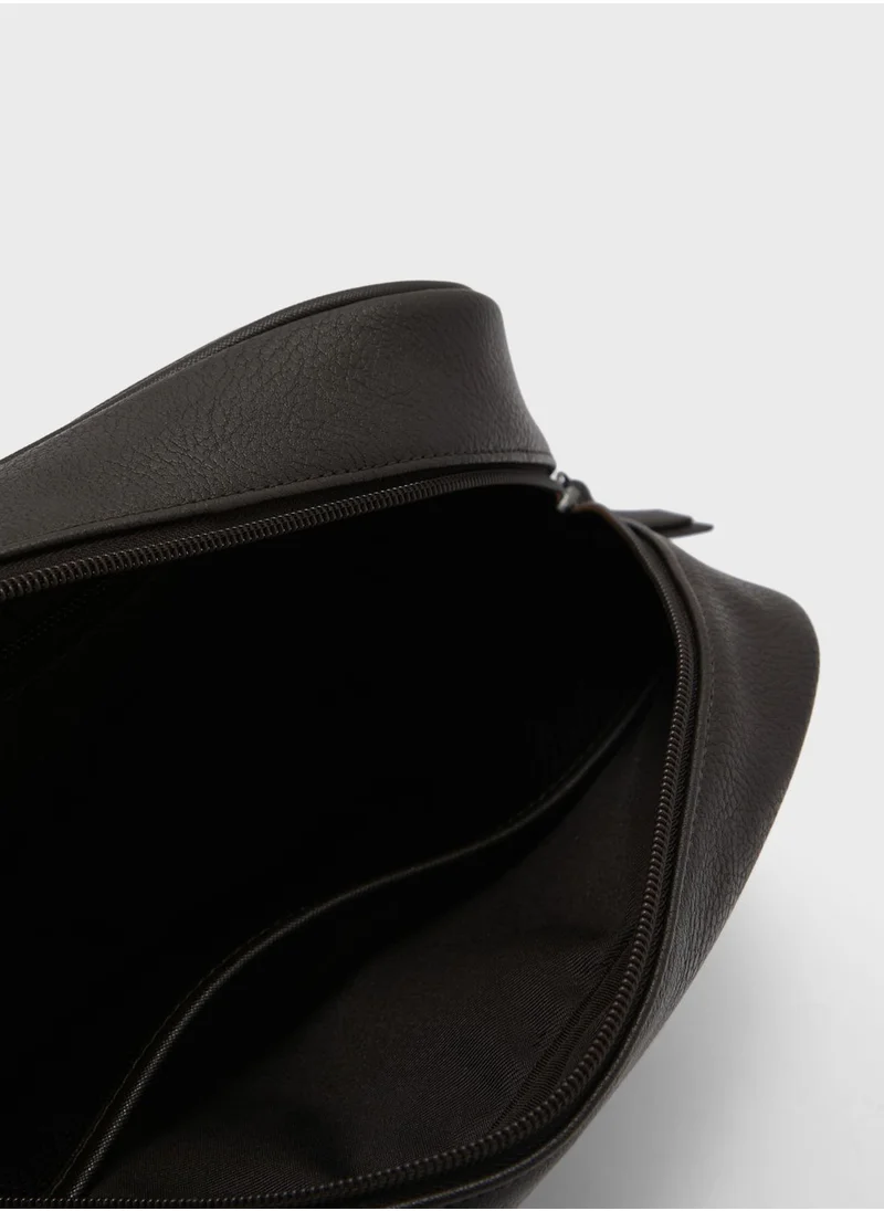 Ted Baker Evens Striped Pu Washbag