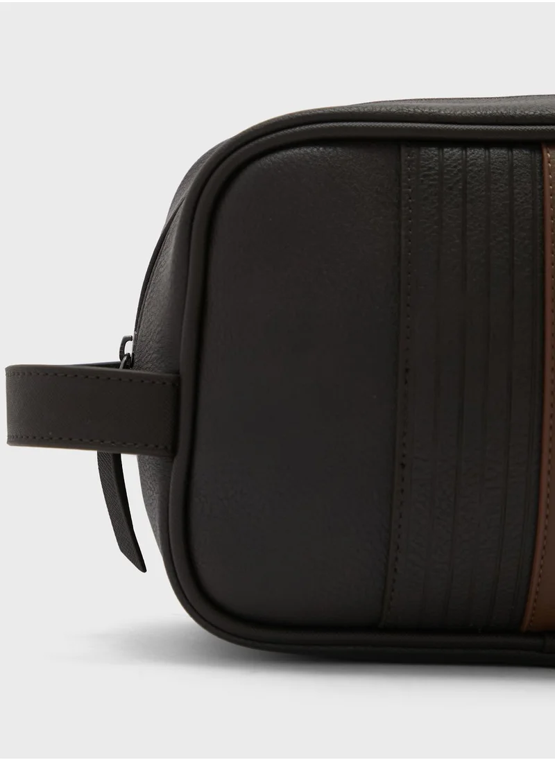 Ted Baker Evens Striped Pu Washbag