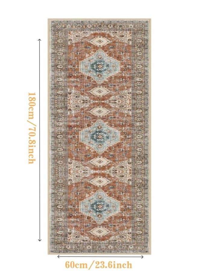 Retro Persian style living room coffee table bedroom carpet - anti slip, stain resistant, easy to clean, washable, soft and comfortable area carpet - Image 1
