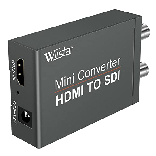 Wiistar HDMI to SDI Converter HDMI Input to SDI 2 Output Support SD/HD/3G-SDI 1080P FHD 1 in 2 Out for Camera HDTV - Image 1