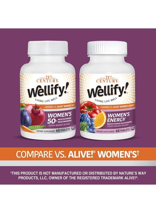 21st Century Wellify Women's 50+ Multivitamins with Minerals, 65 Count (22460) - Image 2